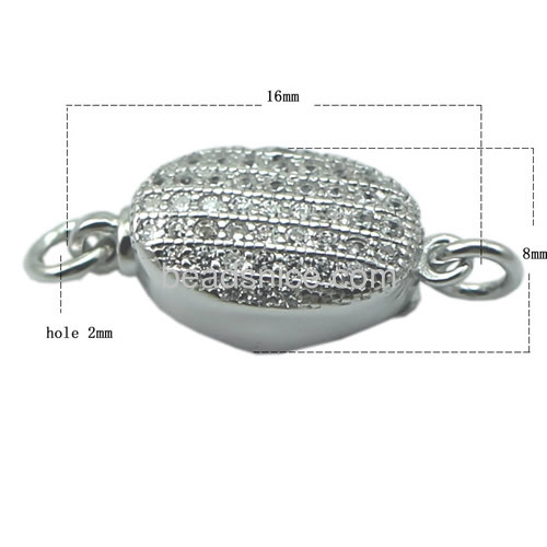 Metal clasps with crystal 925 streling silver clasp for necklace wholesale jewelry accessories DIY