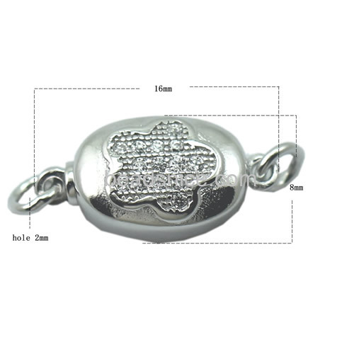 Metal clasp 925 streling silver clasp for jewelry making wholesale DIY flower pattern oval shaped