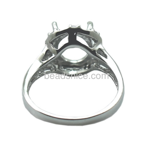 Ring base 925 sterling silver ring setting for your own stone