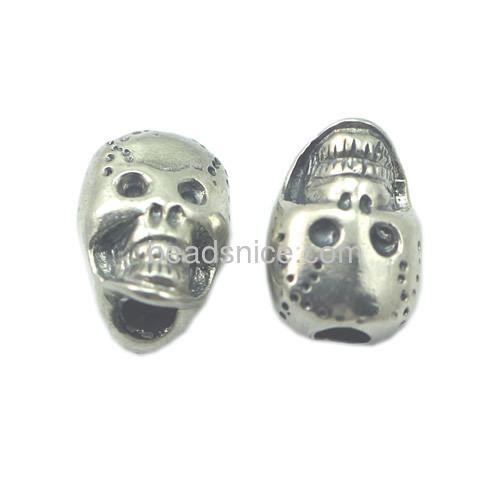 925 sterling silver european beads wholesale charms beads for bracelet making skull shape