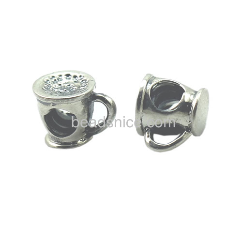 Wholesale european beads high quality 925 sterling silver charm beads cup shape