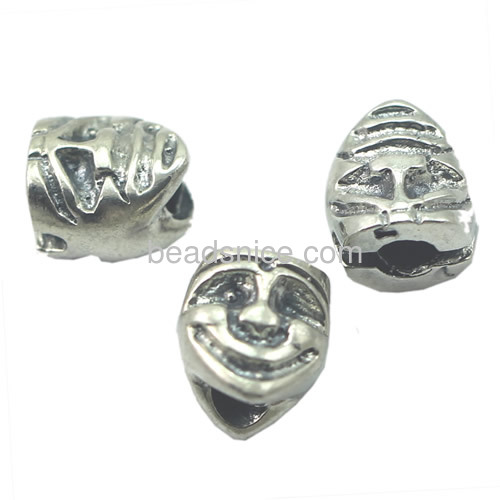 925 sterling silver european beads mask shape for bracelet making