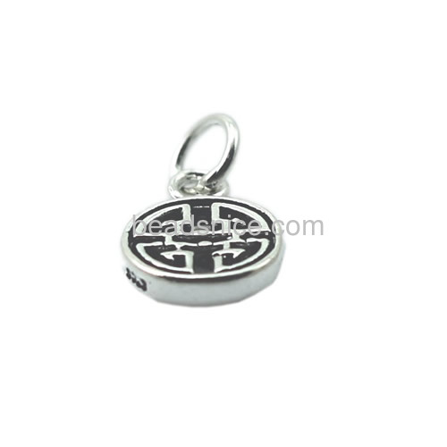Round pendant wholesale sterling silver pendants charms for necklace wholesale jewelry making gift for friends