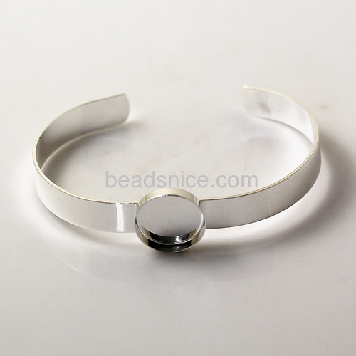 Jewelry Brass Bracelet,Base Diameter:16x16mm,Lead Safe,Nickel Free,
