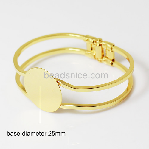 Brass Bracelet Bese,Nickel-Free,Lead-Safe,Flower