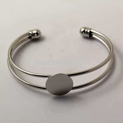 Brass Bracelet Base Nickel-Free,Lead-Safe