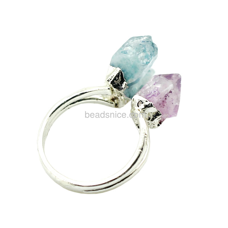 wholesale druzy quartz colorful natural stone druzy ring