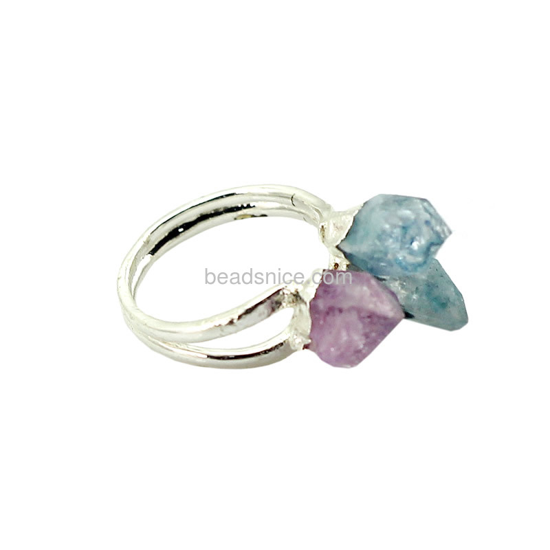 wholesale druzy quartz colorful natural stone druzy ring