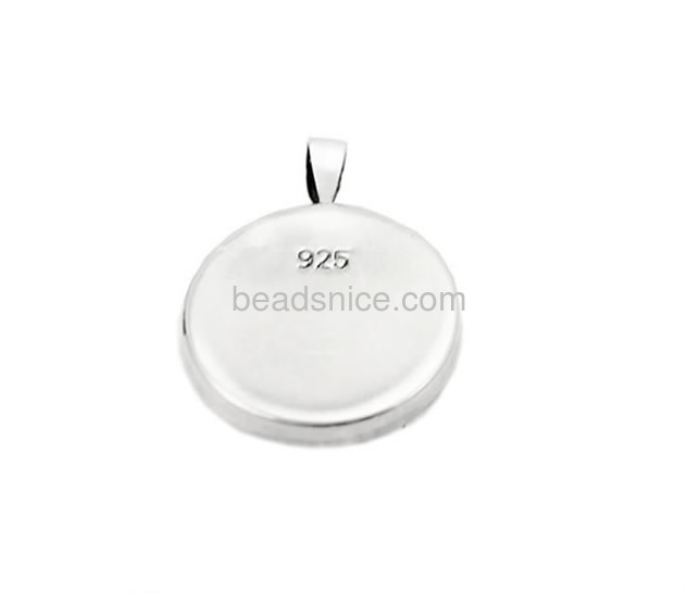925 Sterling silver  pendant blank with bezel cup