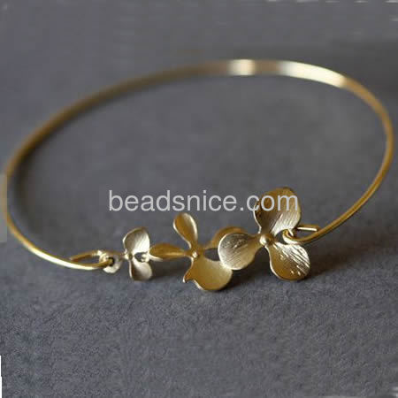 Initial bracelet，Brass Bracelet Finding，Nickel-Free Lead-Safe