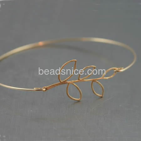 Initial bracelet，Brass Bracelet Finding，Nickel-Free Lead-Safe