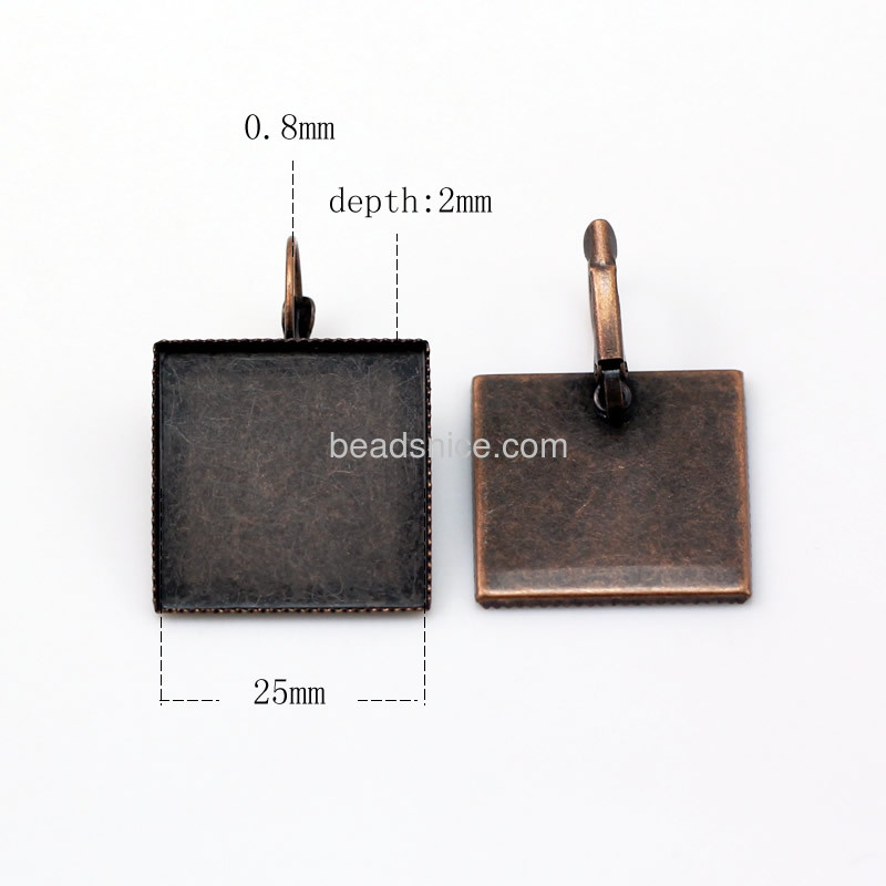 Earring pendant trays ,brass,square