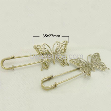 Brass Brooch Finding,Kilt / Brooch Pin Findings,nickel-free, lead-safe,