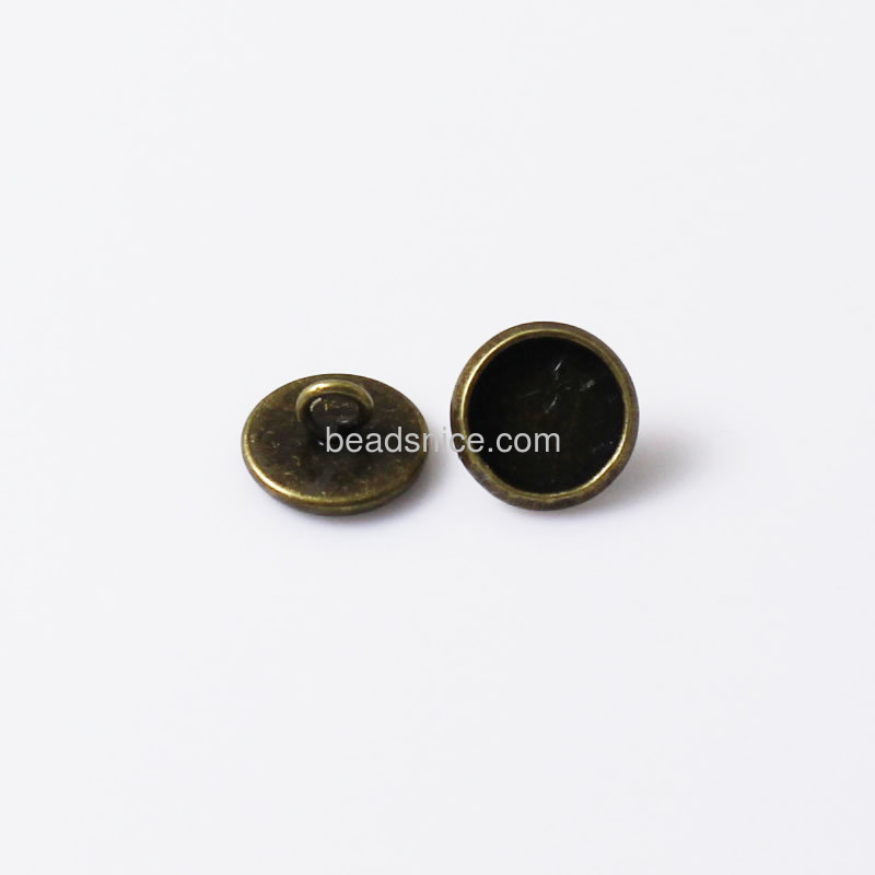 Button jewelry,round,lead-safe,nickel-free,