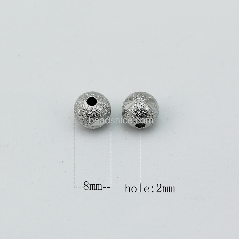 Jewelry stardust spacer beads, brass, round, 8mm,hole:2mm