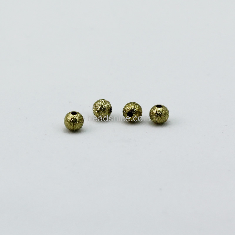 Brass Stardust Beads , Round, nickel  free, lead free,5mm, Hole:Approx 2.0mm,