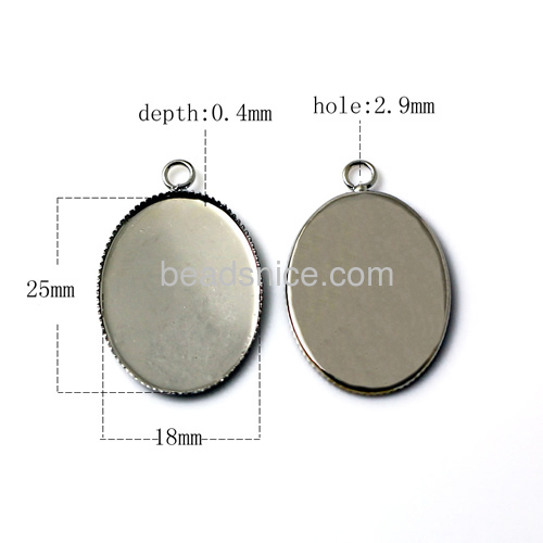 Jewelry pendant bail, brass,Oval,double dunked silver, copper or gun metal plating etc, nickel free, lead free,fits 25x18mm oval