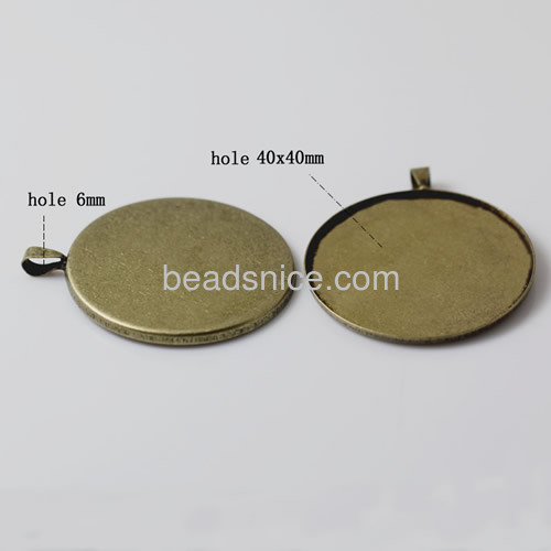 Jeweiry Brass Pendant,fits 40mm round,Nickel Free,Lead Free,Rack Plating,