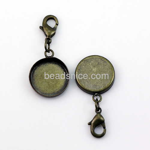 Brass pendants ,15X15X3mm,hole:2mm