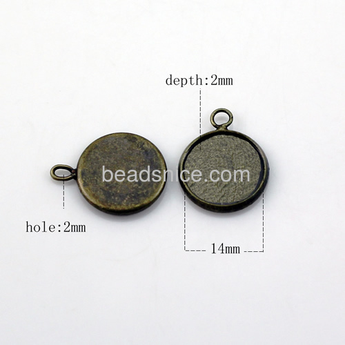 Brass pendant,14MM,