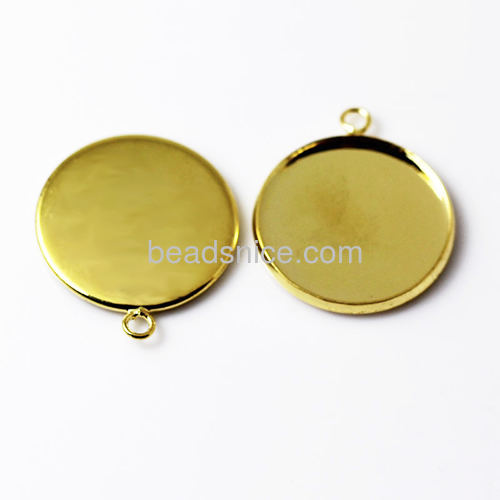 Brass pendant,23MM,Nickel-Free,Lead-Safe,