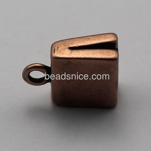 Metal Hook Loop Leather Clasps End Cap Clasp For 2mm Leather Cord