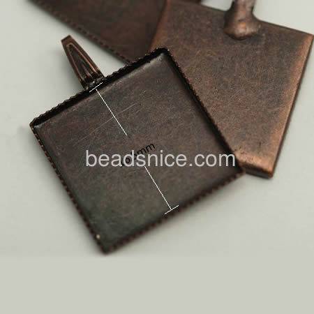 Brass pendant setting , serrated edge， lead-safe nickel-free ,