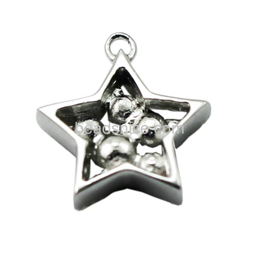 Pendant base 925 sterling silver pendant setting for jewelry making star-shape