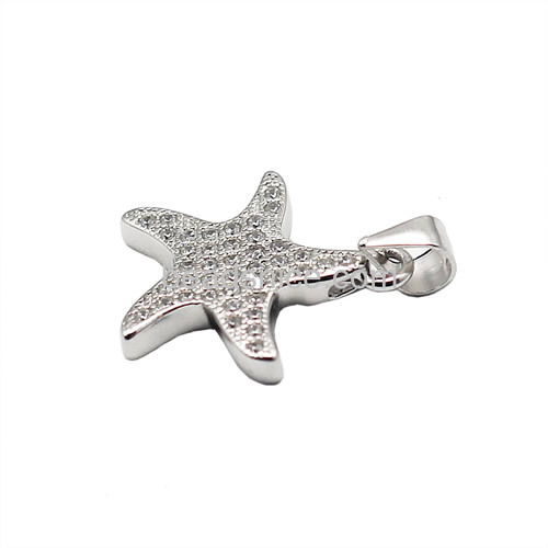 Jewelry charm necklace component 925 sterling silver pendant charm star-shape