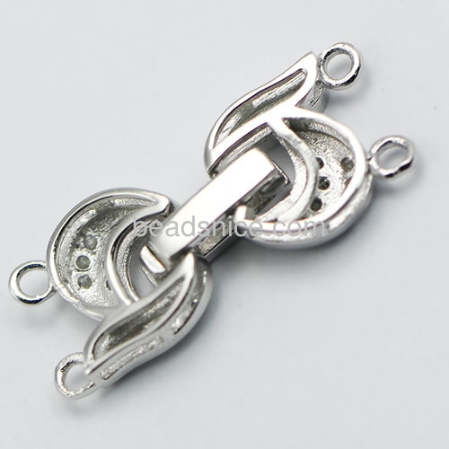 925 sterling silver clasp for bracelets and necklaces making jewelry clasps micro pave cz