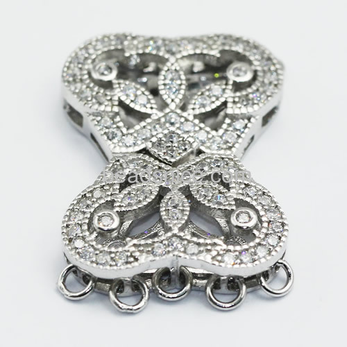 Clasp 925 sterling silver custom jewelry clasp manufacturer micro pave cz