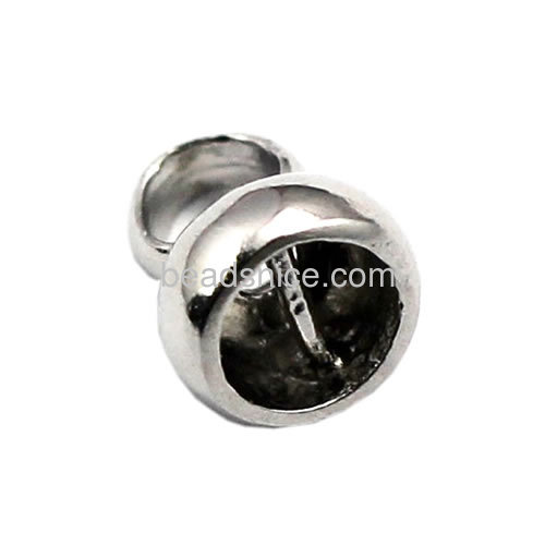 Jewelry end cap for necklace bracelet making sterling silver jewelry findings wholesale round