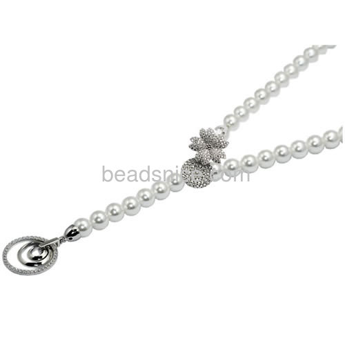 Magnetic clasp sterling silver fine jewelry finding for necklace making micro pave flower