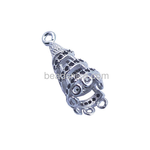 Chandelier component 925 sterling silver jewelry accessories wholesale