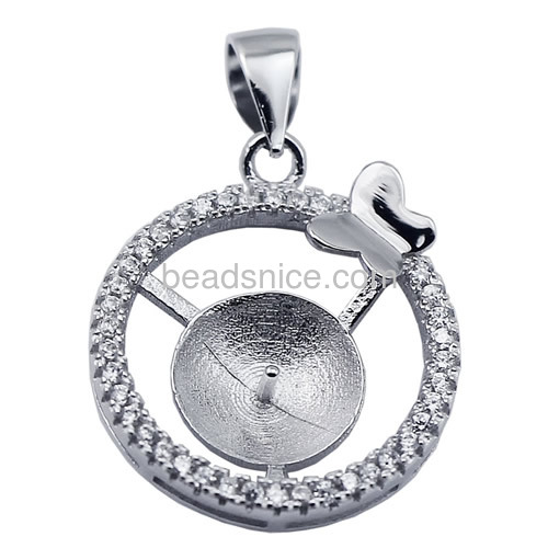 925 sterling silver jewelry pendant base latest new design butterfly