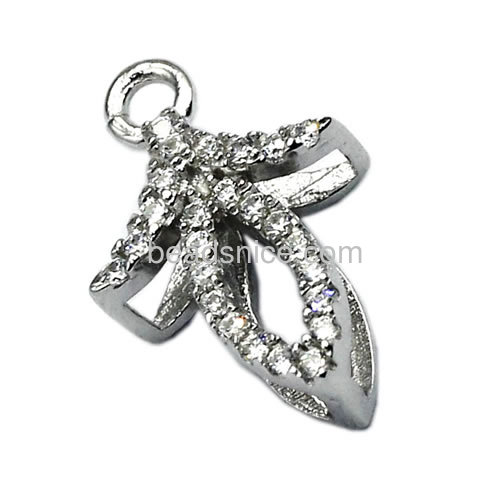 Necklace pendant micro pave with rhinestone 925 sterling siver diy jewelry accessories
