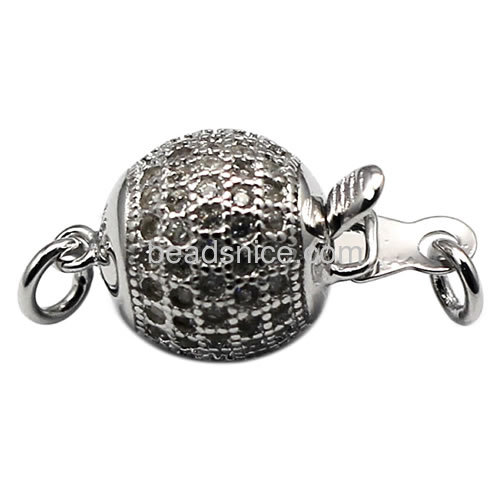 Jewelry clasp 925 sterling silver clasp for jewelry making micro pave