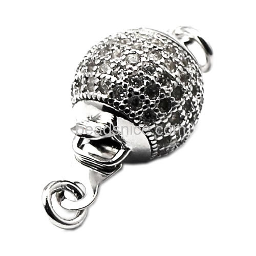 Jewelry clasp 925 sterling silver clasp for jewelry making micro pave