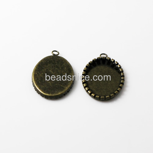 Brass Lace edge pendant settings ,Pendant Blanks, Pendant Base, Nickel-Free, Lead-Saf, Handmade  plating