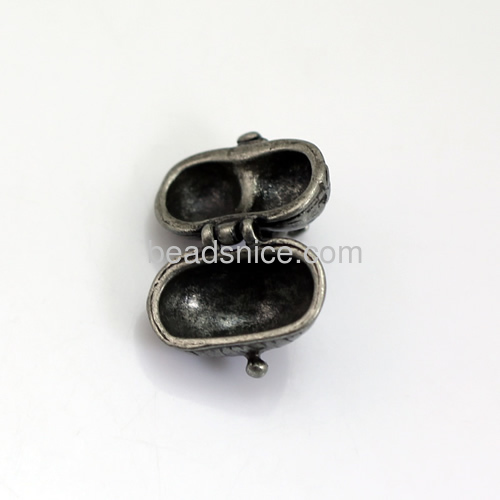 Brass prayer box pendant/drop,22x17mm,hole:approx 4x6mm,heart,nickel free ,lead safe,