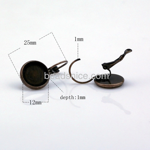 Earring pendant trays ,brass,flat round