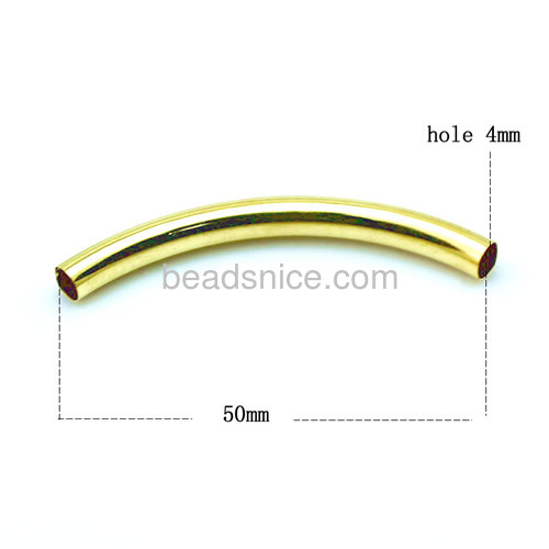Brass Tube,50mm,hole:4mm,Nickel-Free,Lead-Safe,
