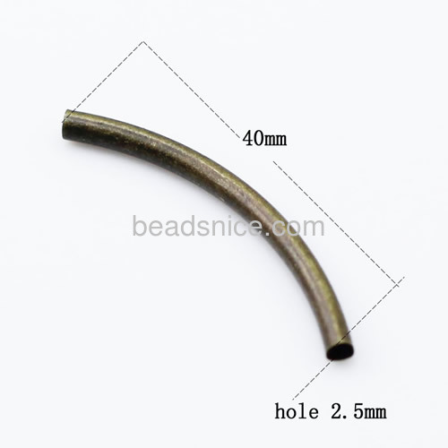 Brass Tube,40mm,hole:2.5mm,Nickel-Free,Lead-Safe,