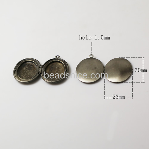 keepsake locket pendants 23X30mm,hole：1.5mm,Nickel-Free Lead-Safe