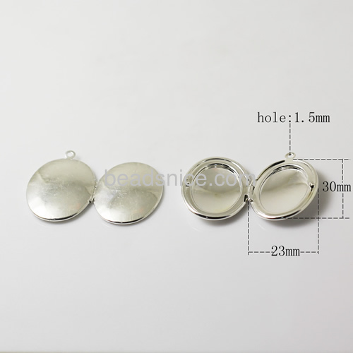 keepsake locket pendants 23X30mm,hole：1.5mm,Nickel-Free Lead-Safe