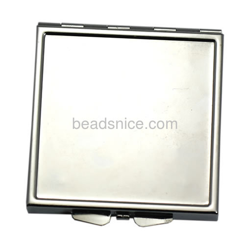 Pocket mirrors zinc alloy photo jewelry making cosmetic mirror gift for girls square