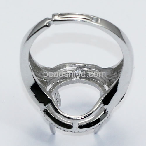 Ring settings for stones 925 sterling silver adjustable US ring size 7 to 9