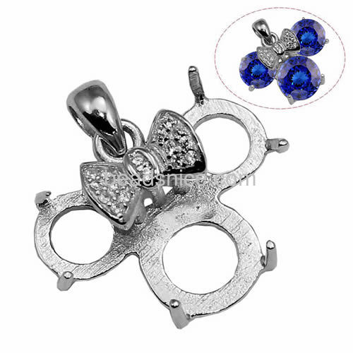 925 sterling silver pendant setting diy jewelry pendant base 21.5X20mm pin size 4X1mm 3.5X1mm
