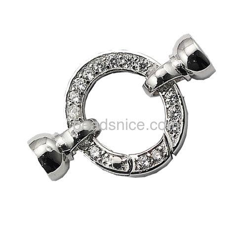 Spring ring clasps high quality 925 sterling silver clasp accessories for jewelry making