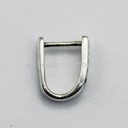 Pendant bail 925 sterling silver pinch bail for jewelry pendant making